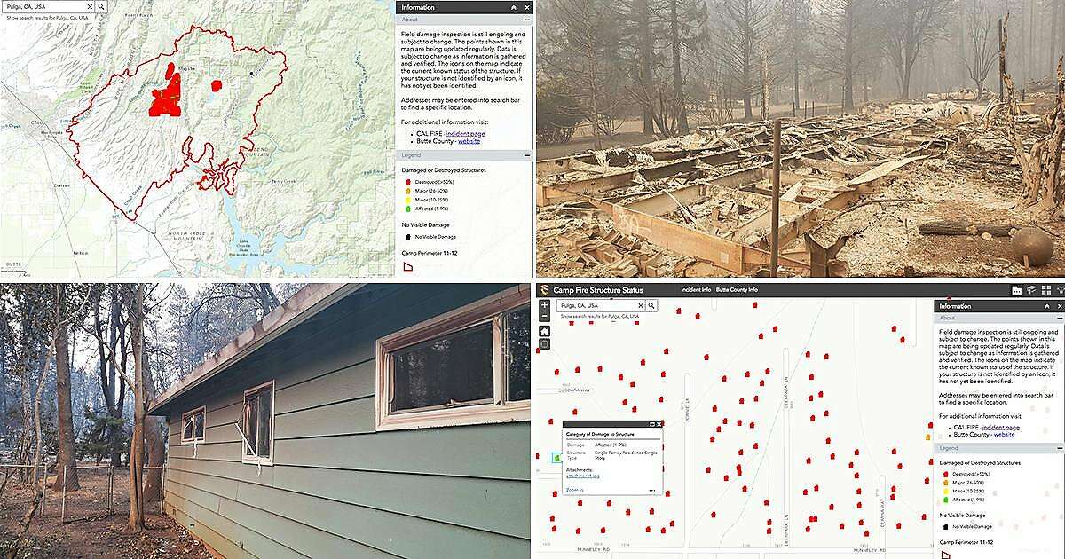 Camp Fire: Map tool helps survivors discover damage of homes, businesses