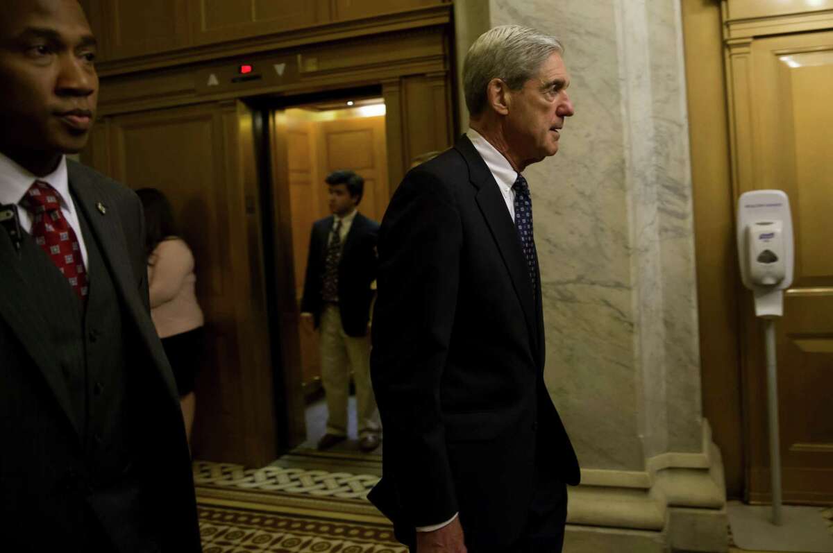 Special Counsel Robert Mueller leaves a meeting with members of the Senate Judiciary Committee in Washington on June 21, 2017.