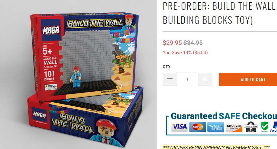 donald trump lego wall set