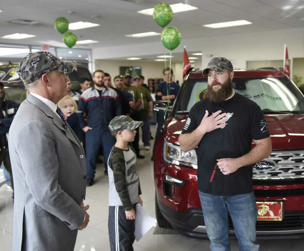 Stamford dealership gives away car leases to veterans