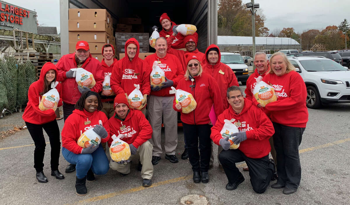 Employees from Stew Leonard's in Norwalk participated in the 39th annual Turkey Brigade on November 15, 2018. Each year, Stew's gives away 2,500 turkeys to local charity organizations and churches.