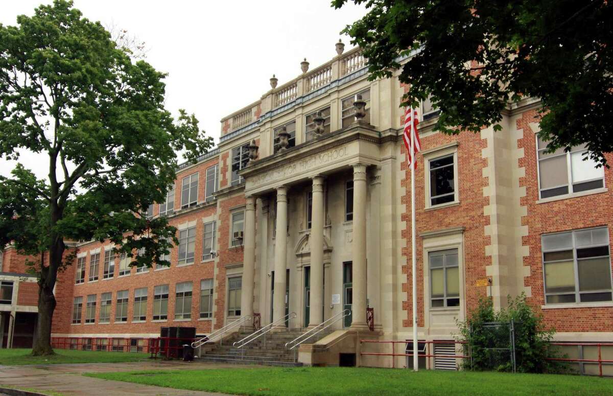 A view of Bassick High School in Bridgeport, Conn. The state office of School Construction Grants authorized the city to proceed with a brand new Bassick High School but not at the 78.9 percent reimbursement rate the school board was told would be chipped in.