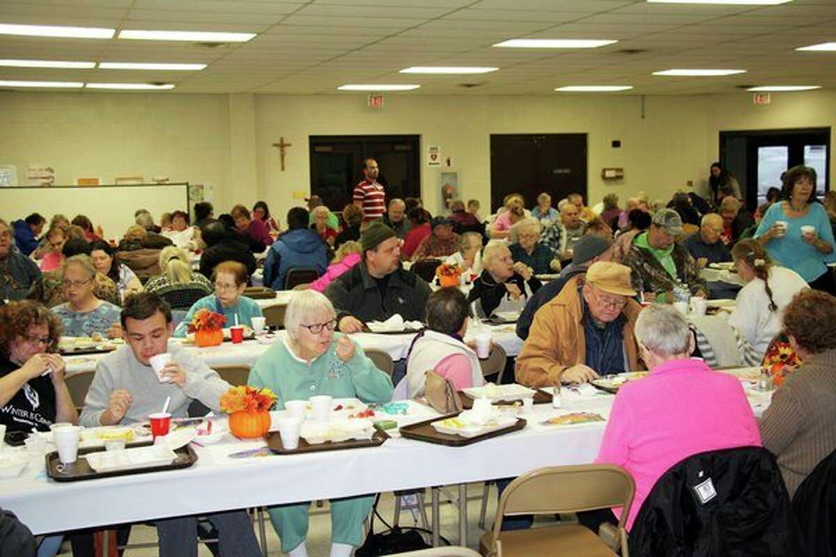 Over 200 people attended the 29th annual Thanksgiving Blessing Dinner Thursday at St. Hubert Parish's Oswald Hall in Bad Axe. (Seth Stapleton/Huron Daily Tribune) 