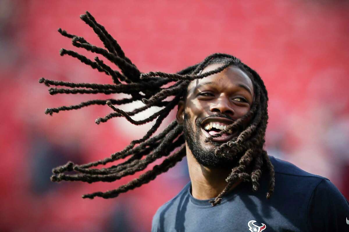 PHOTOS: Contract situation for each Texans player in the 2019 offseason  Houston Texans outside linebacker Jadeveon Clowney warms up before an NFL football game at FedEx Field on Sunday, Nov. 18, 2018, in Landover.  >>>Browse through the gallery for a look at contract details for every Houston Texans player heading into the 2019 offseason ... 