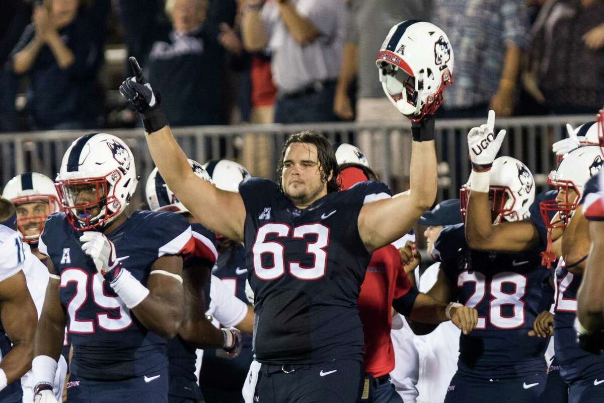 UConn center Ryan Crozier (63) has been a bright spot for the Huskies in what has been an otherwise forgettable season.