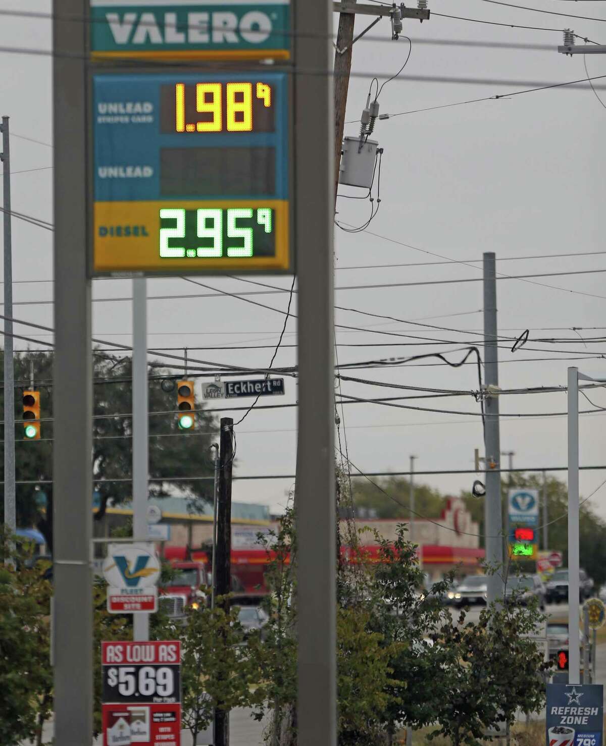 Average gas prices in San Antonio have dipped below $2 for the first time in 2018.