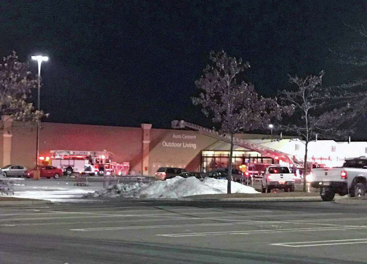 Milford, Conn., firefighters quickly put out a fire in the garden center of a Wal-Mart on Nov. 20, 2018.
