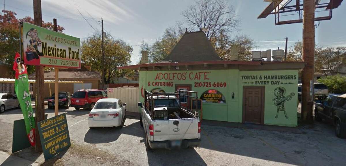 Adolfo's Cafe: 321 Fredericksburg Road Date: 11/19/2018 Score: 75 Highlights: Shelled eggs in the preparation area. Cooked, raw, and ready-to-eat foods were not stored correctly in reach-in cooler. Food permit expired 9/2018. Observed shelving and flat sleeves with accumulated dust and debris. Cooked food in plastic containers was not covered in reach-in cooler. Chemicals were stored next to ready-to-eat foods.
