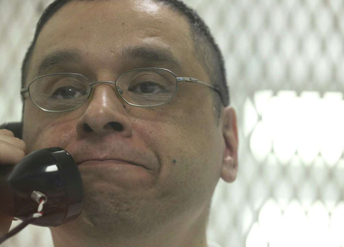 Death row inmate Joseph Garcia gets emotional during an interview at Polunsksy Unit on Wednesday, Oct. 31, 2018, in Livingston. “I don’t think there’s enough words in the world to say to him what he needs to hear,” he said of the son of Officer Aubrey Hawkins, who was gunned down on Christmas Eve in 2000 during a robbery at an Irving sporting goods store.