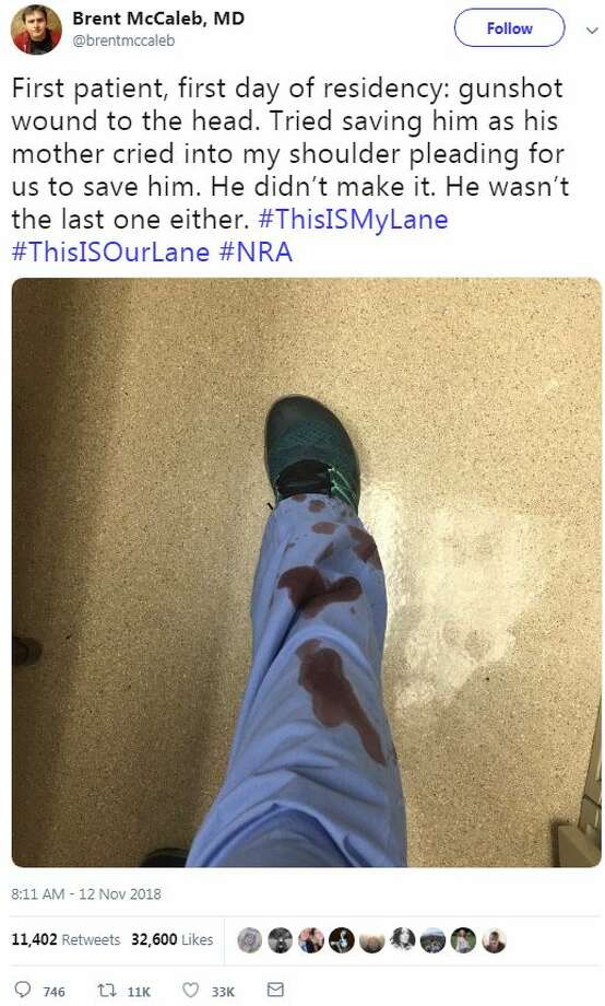 In the US, doctors shared photos of their gunshot injury experiences after the National Rifle Association ordered them 
