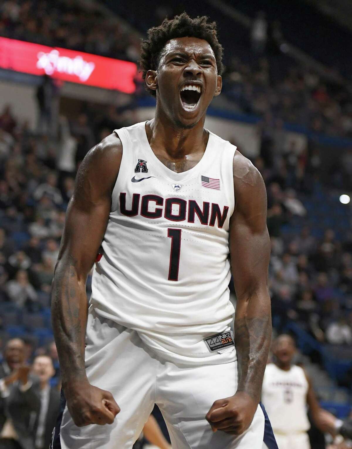 Christian Vital and the UConn men’s basketball team hosts New Hampshire on Saturday at the XL Center in Hartford.