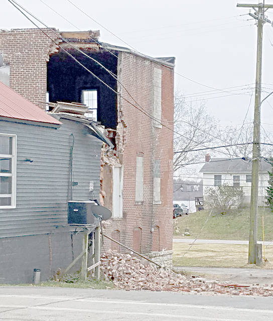 The back bar of the Bloody Bucket has been left, well, bloody