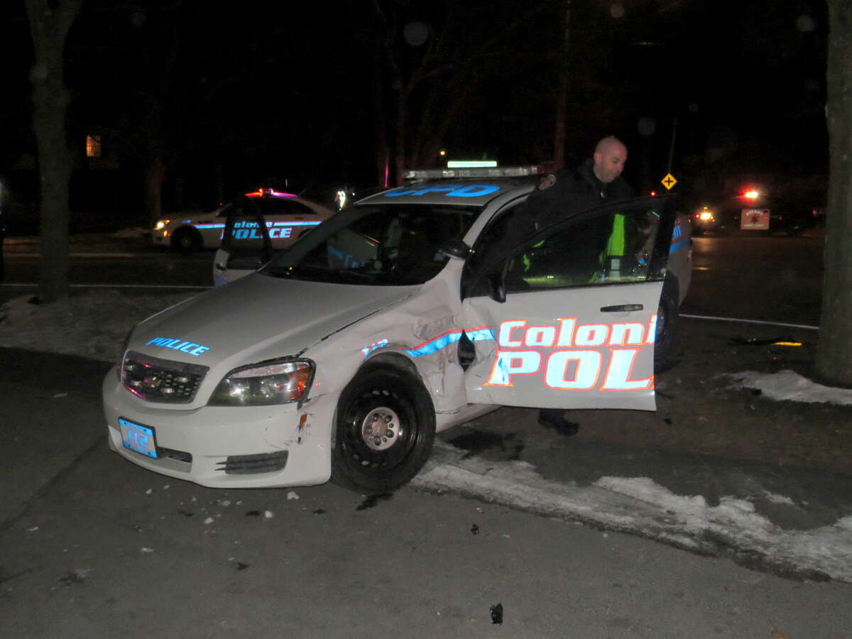 Colonie police car involved in crash