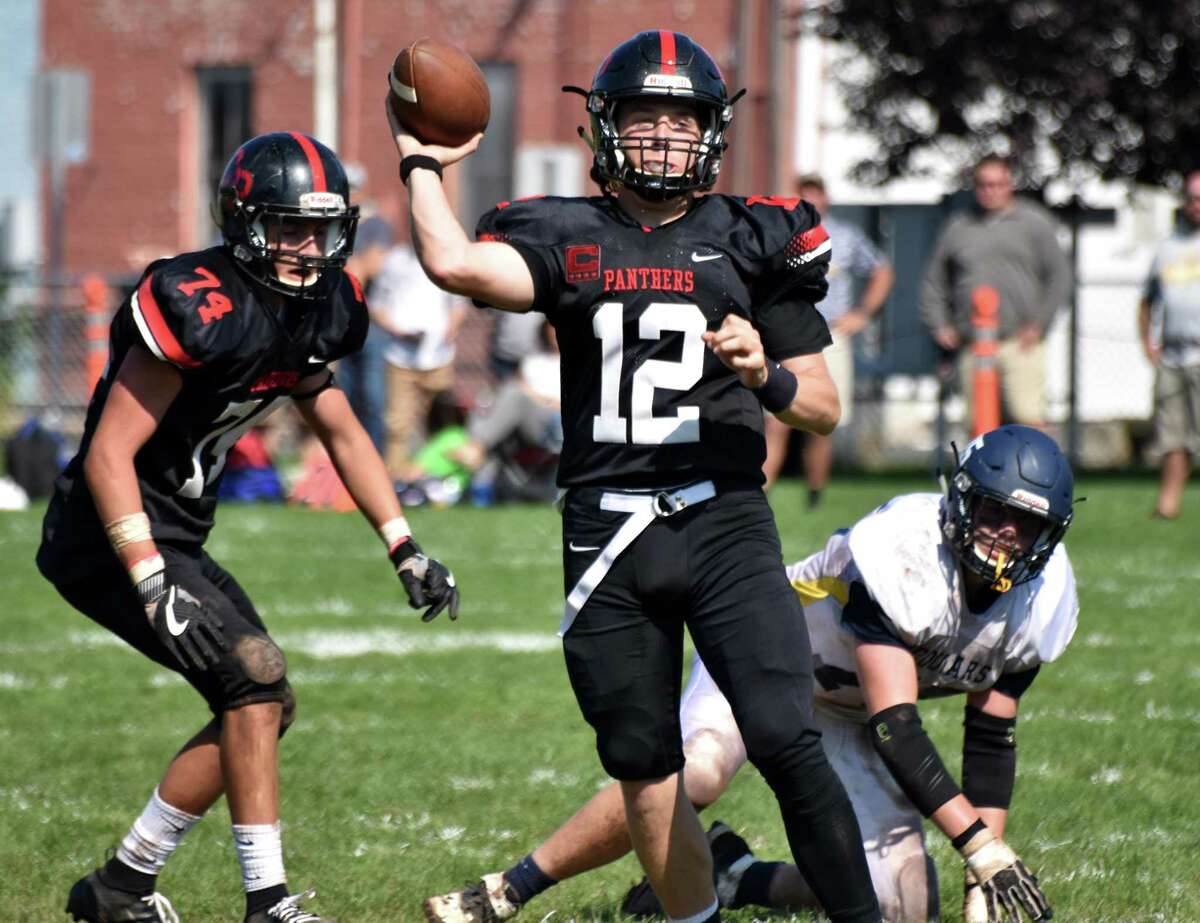 Quarterback Bryce Karstetter and the Cromwell/Portland football team will take on Stafford/East Windsor/Somers in the Class S playoffs.