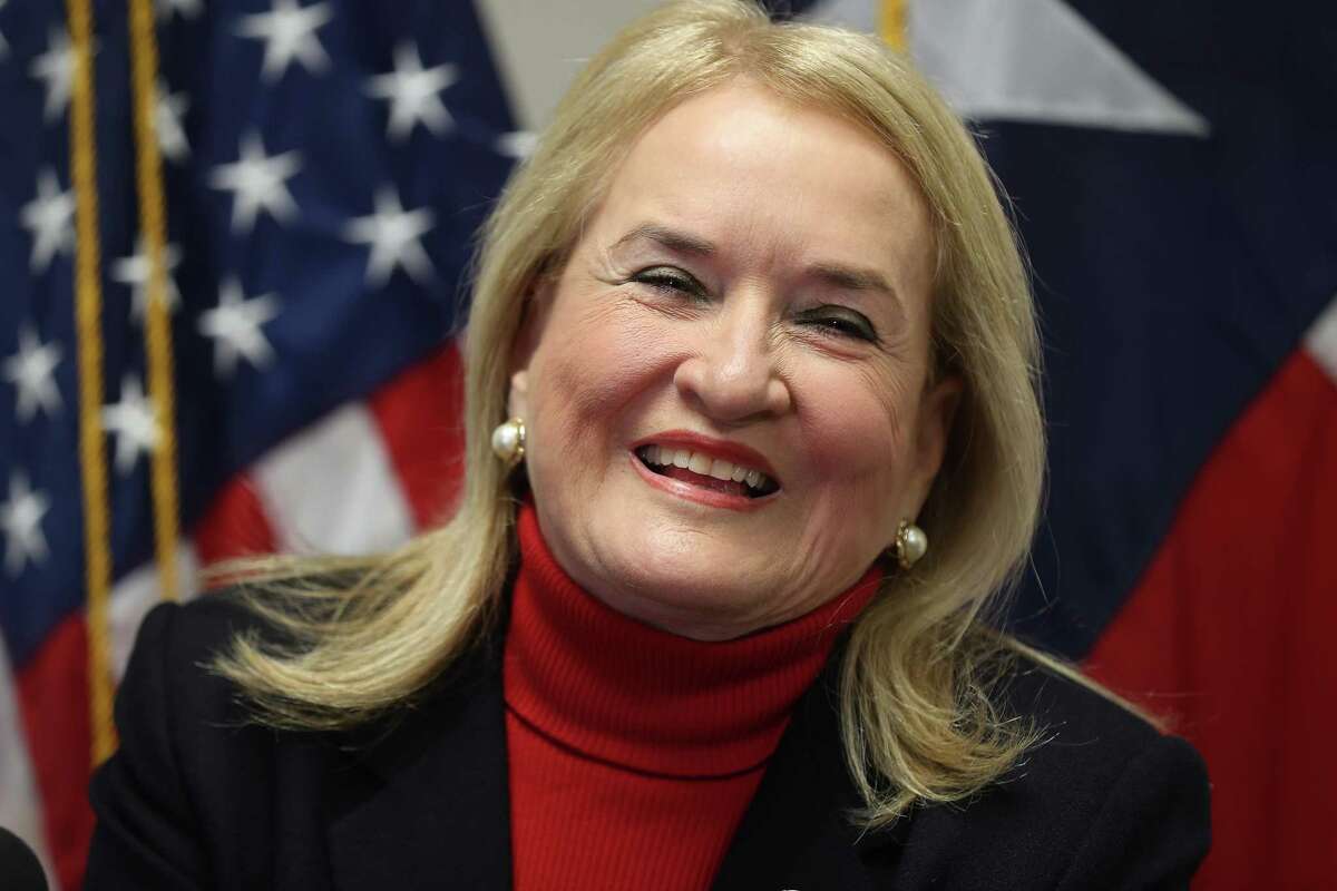 State Sen. Sylvia Garcia holds a press conference to announce her resignation from the Texas Senate Friday, Nov. 9, 2018, in Houston. Garcia was elected to Congress Tuesday to fill Rep. Gene Green's seat.