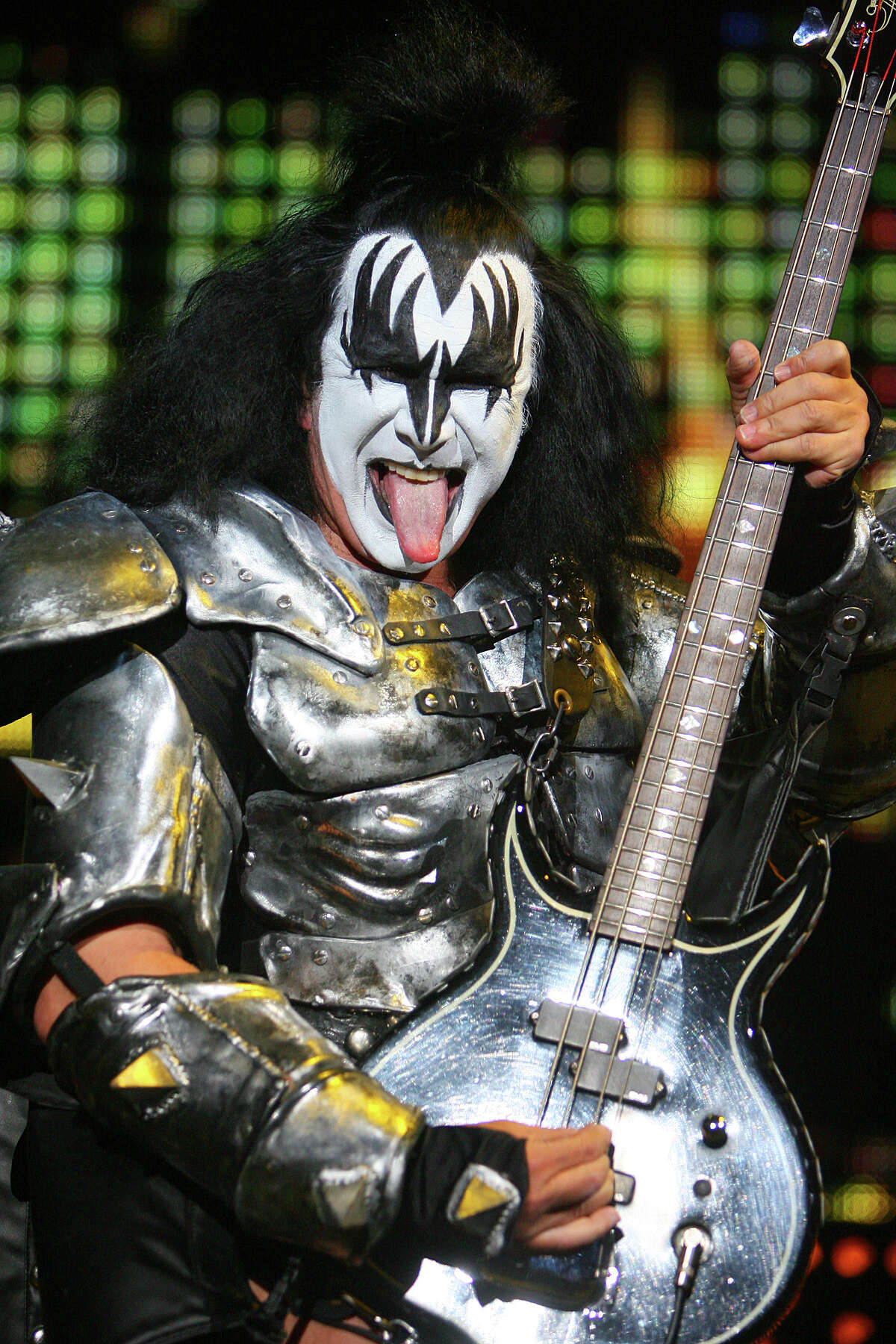 Gene Simmons shows his famous tongue during the KISS concert at the AT&T Center, September 19, 2010. (JENNIFER WHITNEY/ special to the Express-News)