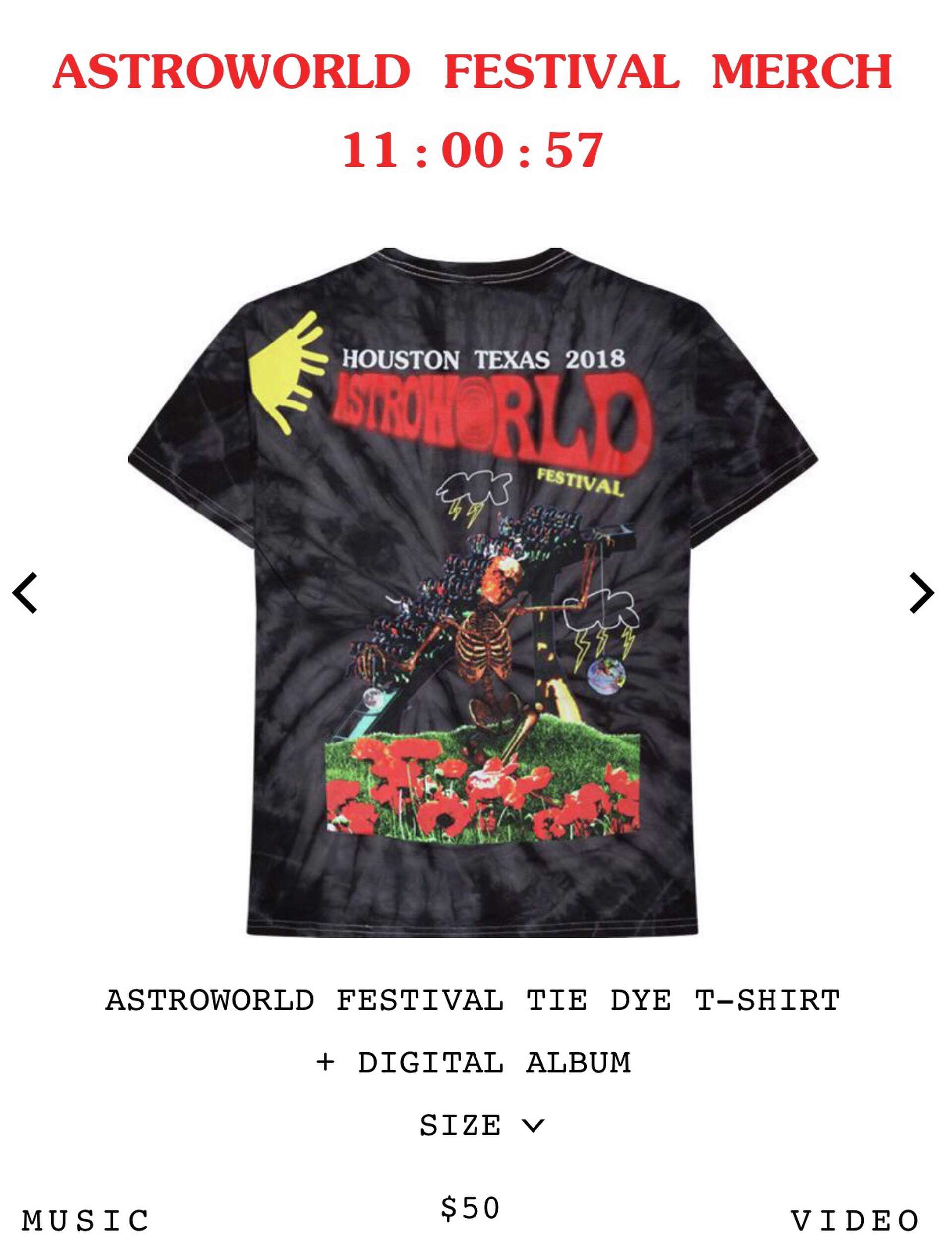 Travis Scott Astroworld Festival Tee good sz Small