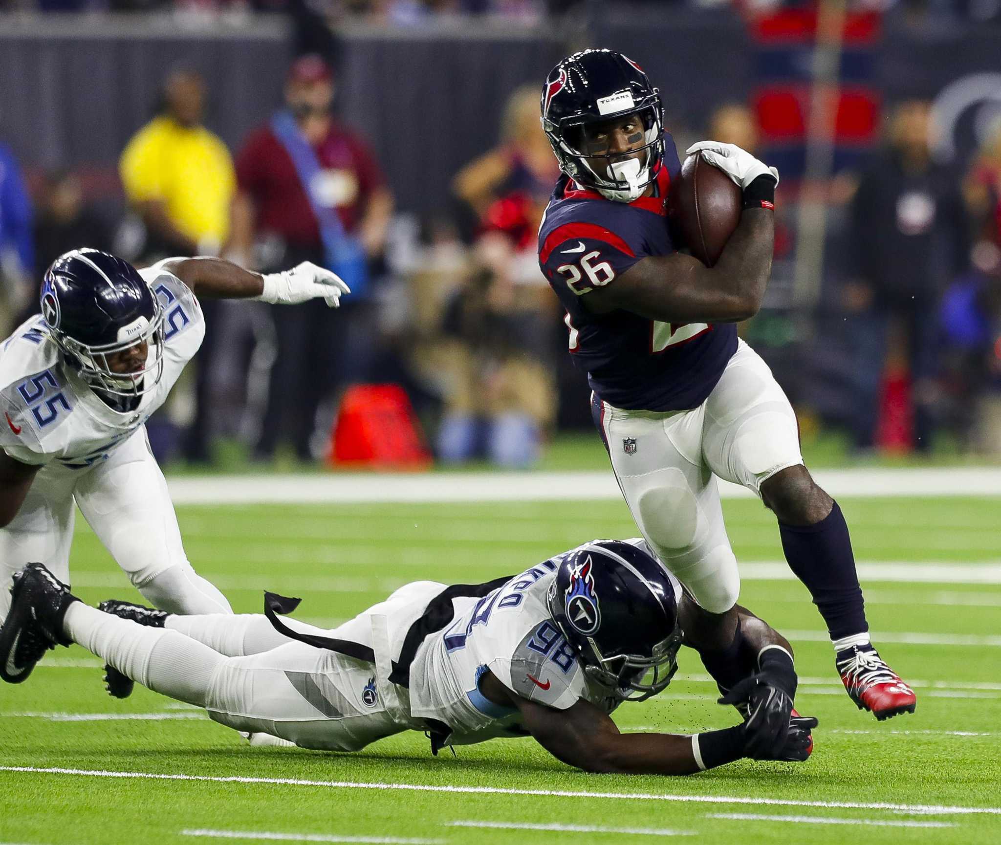 November 26, 2018: Houston Texans wide receiver DeAndre Hopkins (10) prior  to an NFL football game between the Tennessee Titans and the Houston Texans  at NRG Stadium in Houston, TX. The Texans