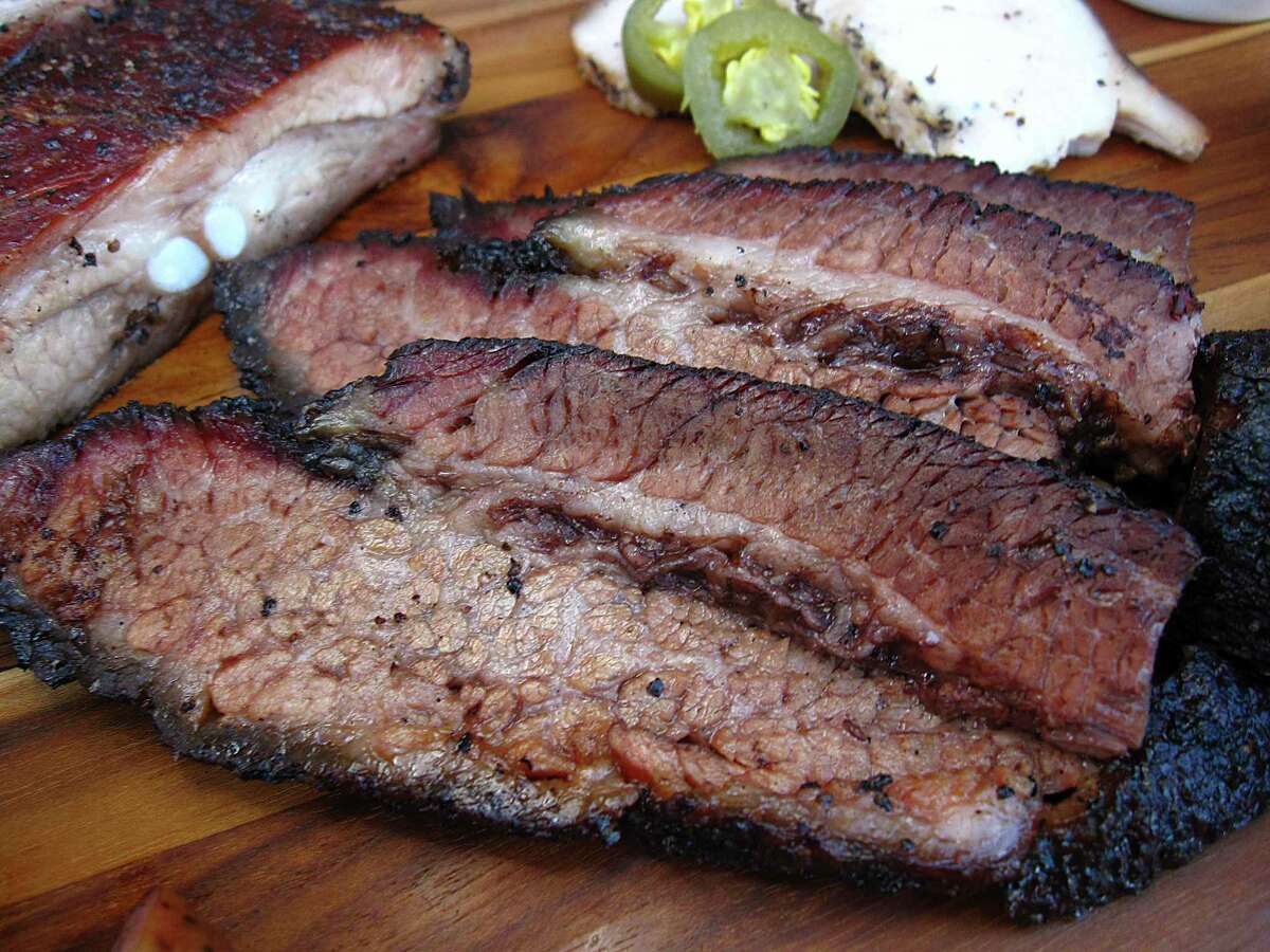 Brisket from the point, or fatty end, of the brisket at the Mesquite Shack BBQ trailer in San Antonio.