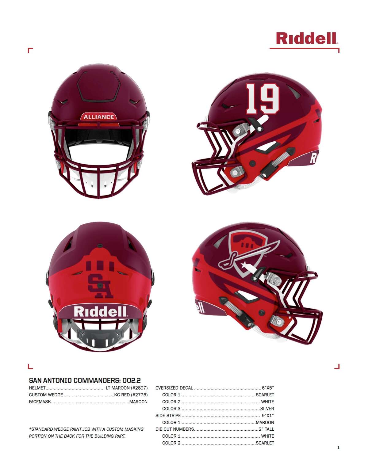 commanders helmets