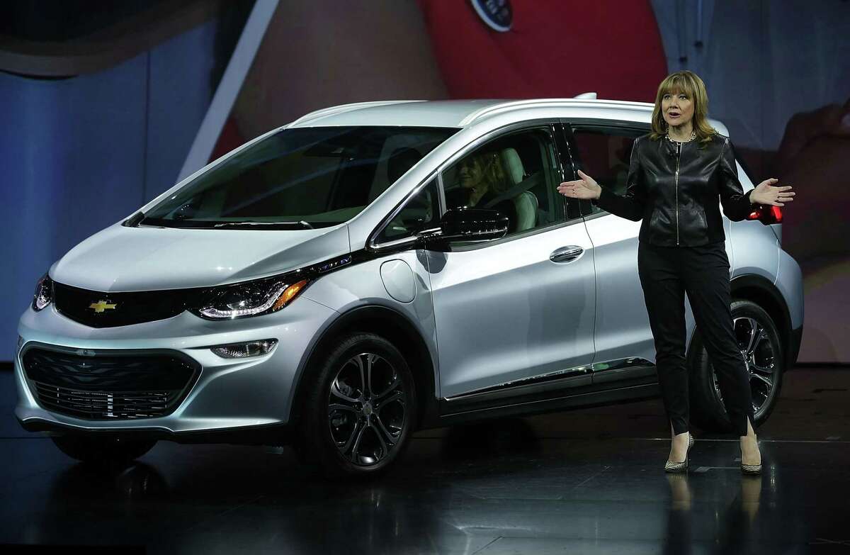 FILE - APRIL 21, 2016: It was reported that General Motors' first-quarter profit more than doubled on record earnings in North America April 21, 2016. LAS VEGAS, NV - JANUARY 06: General Motors Co. Chairman and CEO Mary Barra introduces the new Chevy Bolt EV, an electric car with a battery range of 200 miles, priced at $30,000, and will be in production this year, during a keynote address at CES 2016 at the Westgate Las Vegas Resort & Casino on January 6, 2016 in Las Vegas, Nevada. CES, the world's largest annual consumer technology trade show, runs through January 9 and is expected to feature 3,600 exhibitors showing off their latest products and services to more than 150,000 attendees. (Photo by Alex Wong/Getty Images)