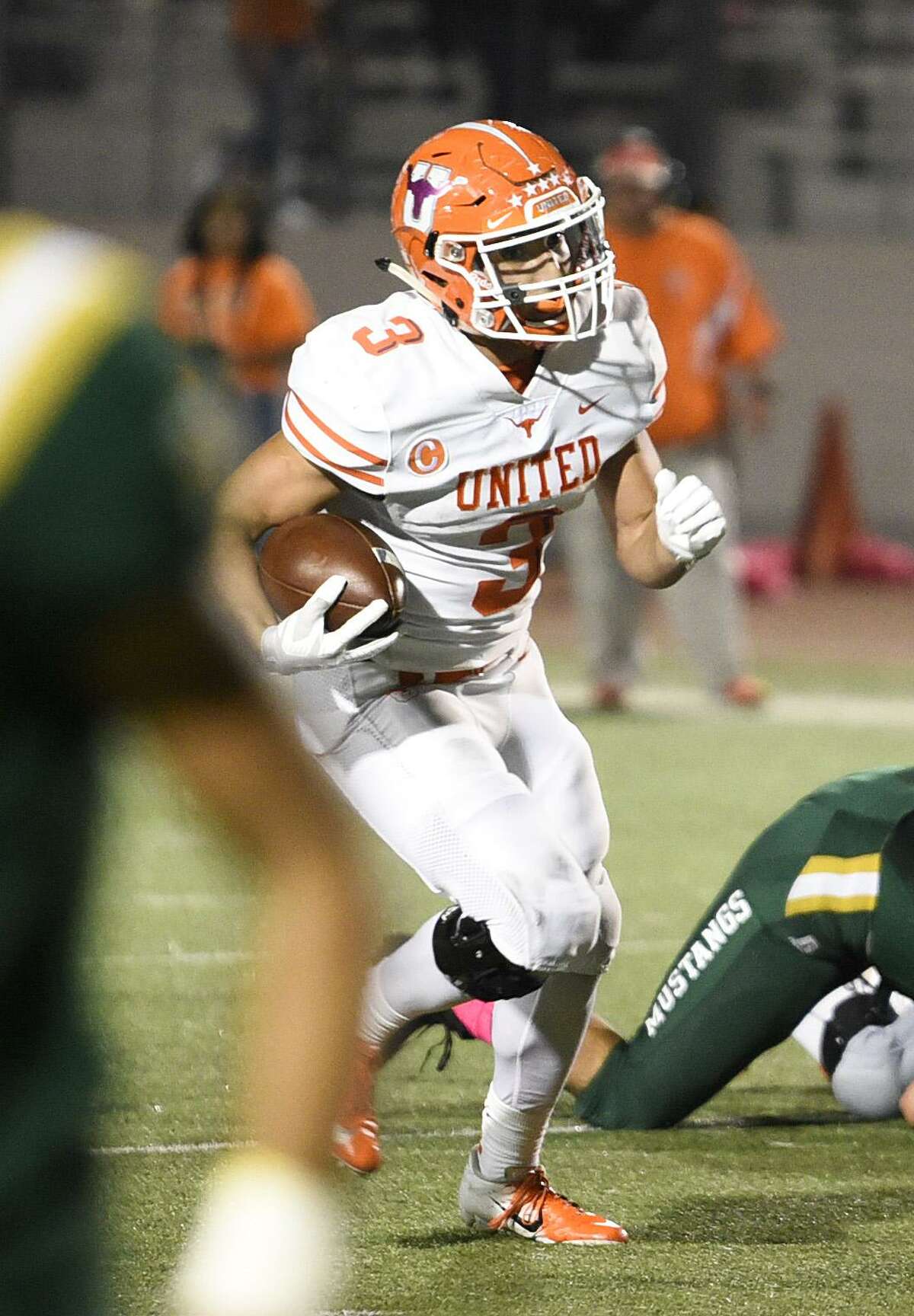 United’s Jerry Gonzalez rushed for 1,865 yards and 19 touchdowns and had 226 receiving yards and two scores on his way to being named the District 29-6A Offensive MVP.
