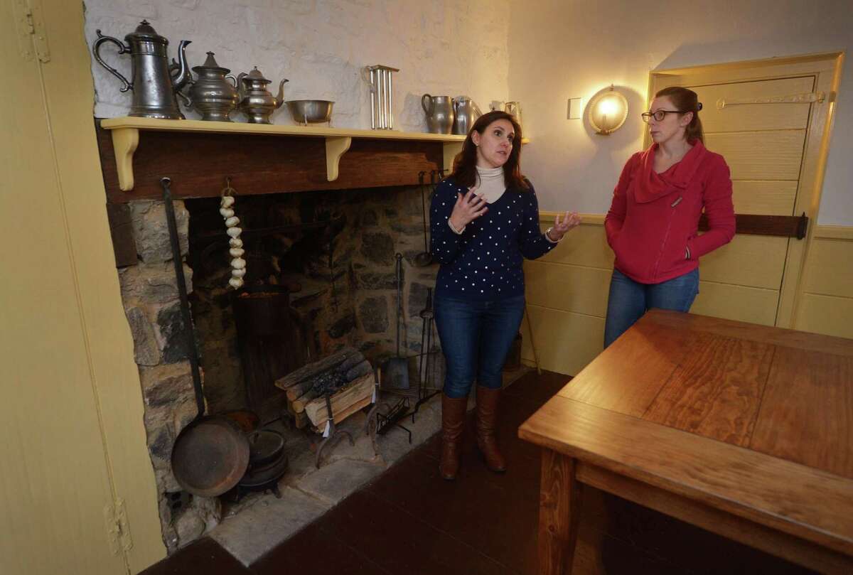 Norwalk Historical Society Program, Events and Education Coordinator Samantha Kulish-Fargione and Curator Daryn Reyman-Lock tour the newly renovated Governor Fitch Law Office Tuesday, November 27, 2018, at Mill Hill Historic Park in Norwalk, Conn. The Governor Fitch Law Office, which survived the burning of Norwalk by the British in 1779 and later was relocated to Mill Hill Historic Park on East Wall Street recently emerged from a renovation and reinterpretation spearheaded by the Norwalk Historical Commission and Norwalk Historical Society A ribbon-cutting and grand reopening is scheduled for Dec. 2.