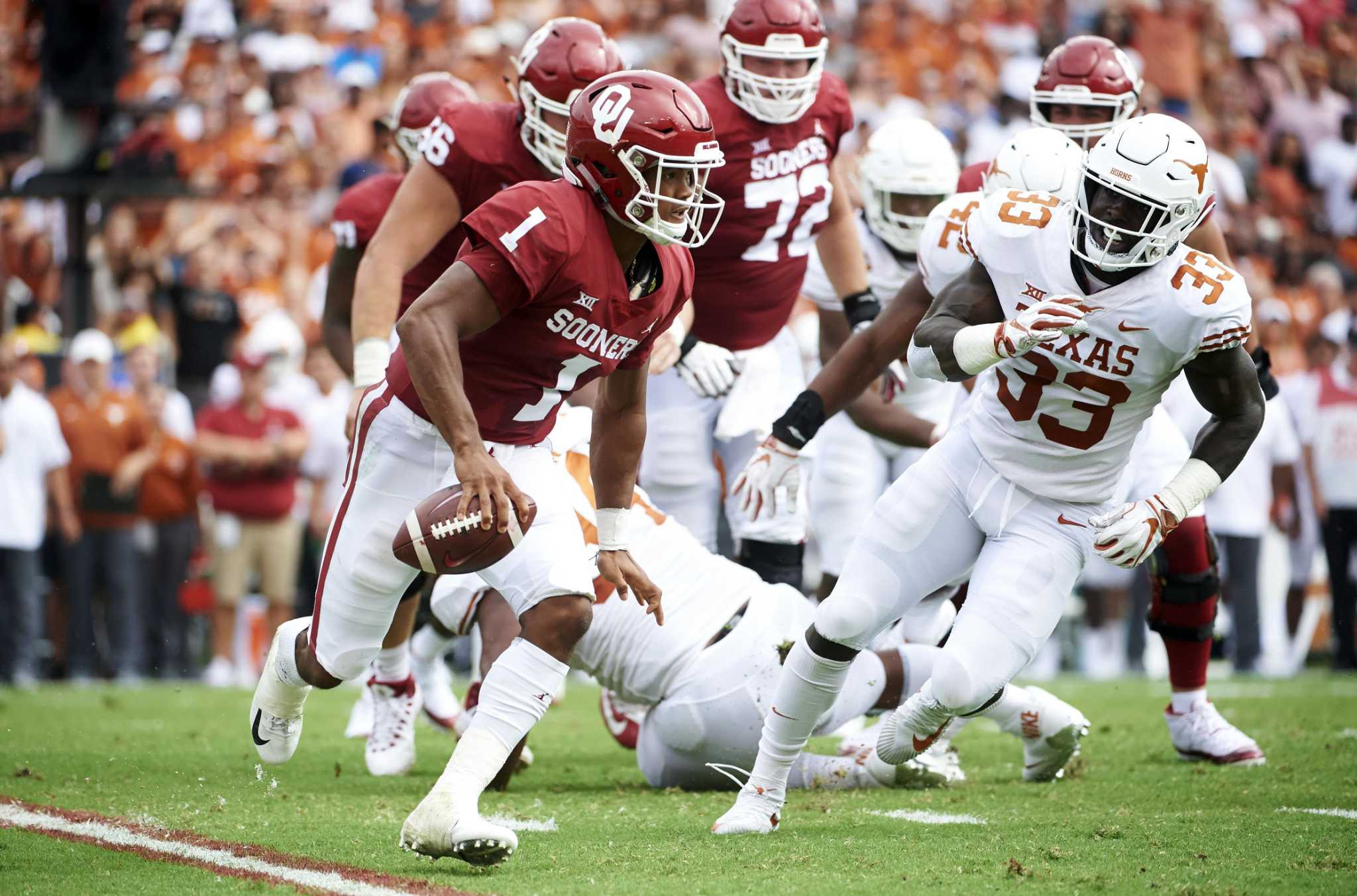 Longhorns brace for round 2 with Sooners' prolific offense