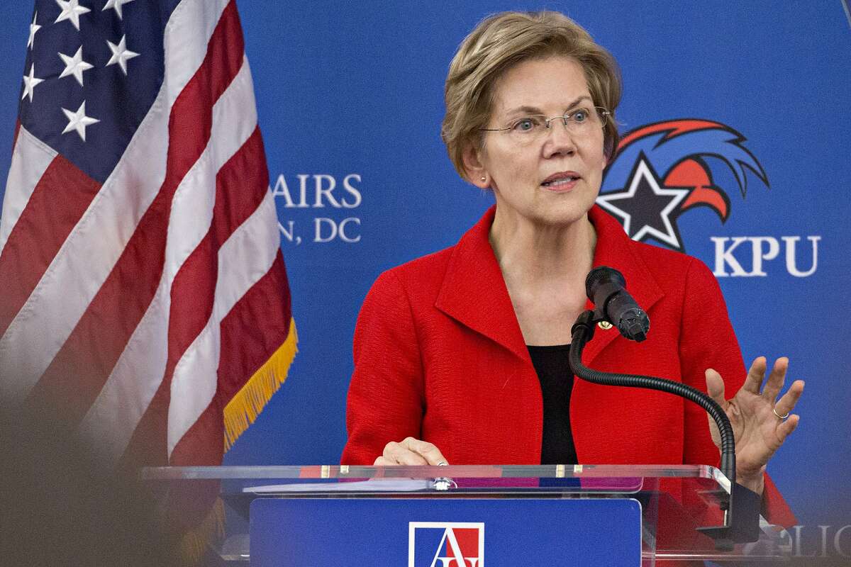 Name: Elizabeth Warren. Party: Democrat. Details: Senator from Massachusetts.