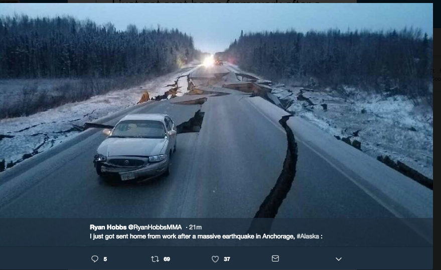 alaska quake predicted