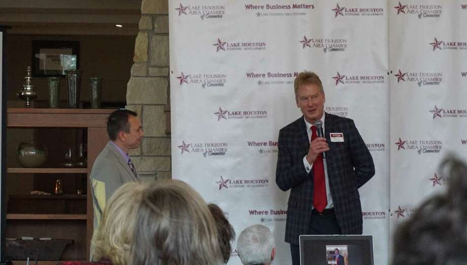 Jess Fields Sr., owner of Rosewood Funeral Home speaks after winning the 2018 Haden McKay M.D. Citizen of the Year award. He will be further recognized at an event in January 2019. Photo: Nguyen Le