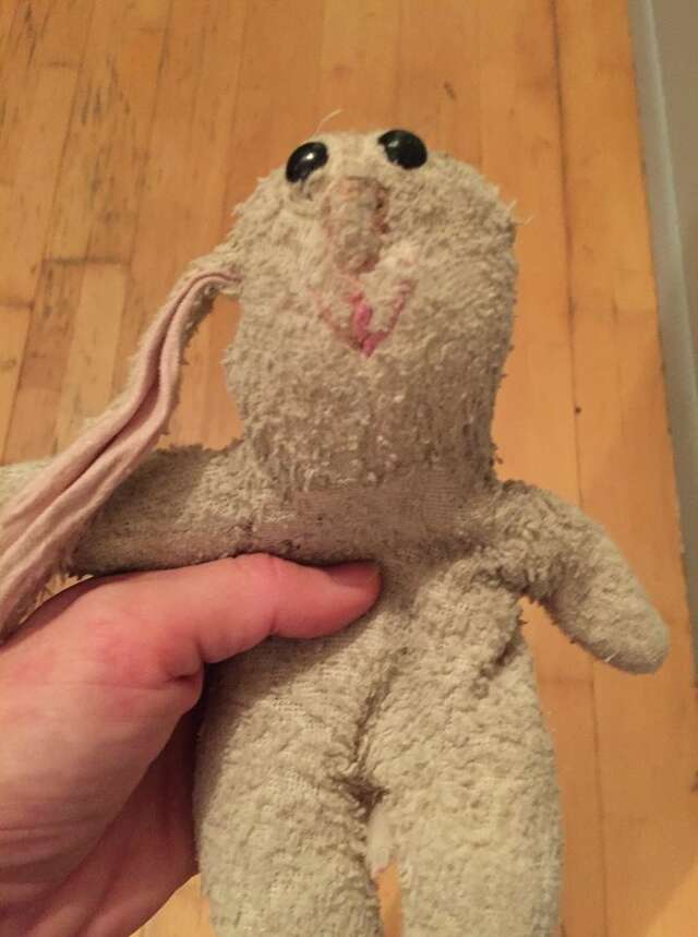 old stuffed bunny
