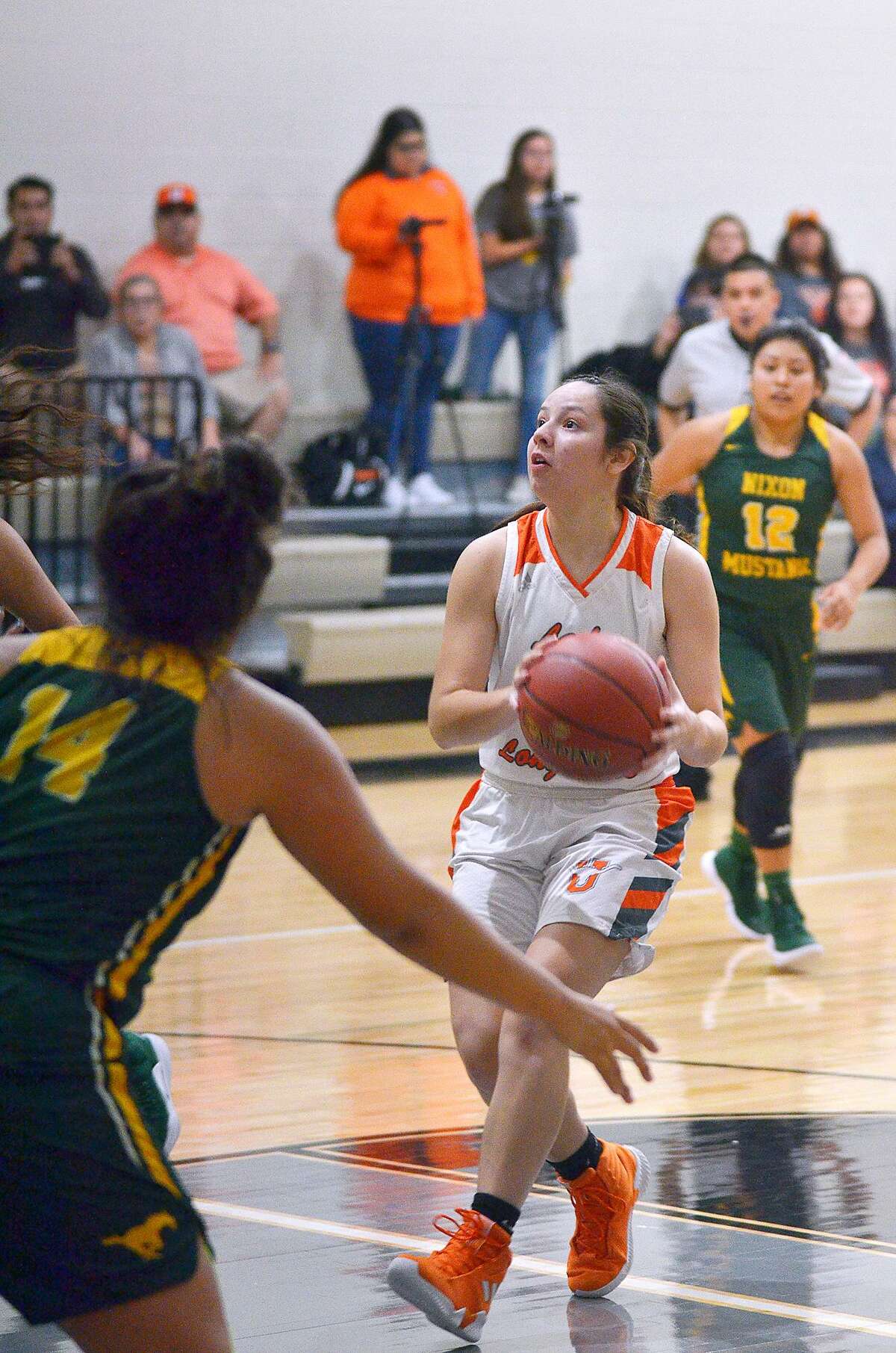 Natalia Trevino scored 39 points in two games Friday as United advanced to the Gold Bracket semifinals of the UISD Hoopfest after beating Nixon and Victoria West. They are one of two remaining unbeaten local teams along with United South.