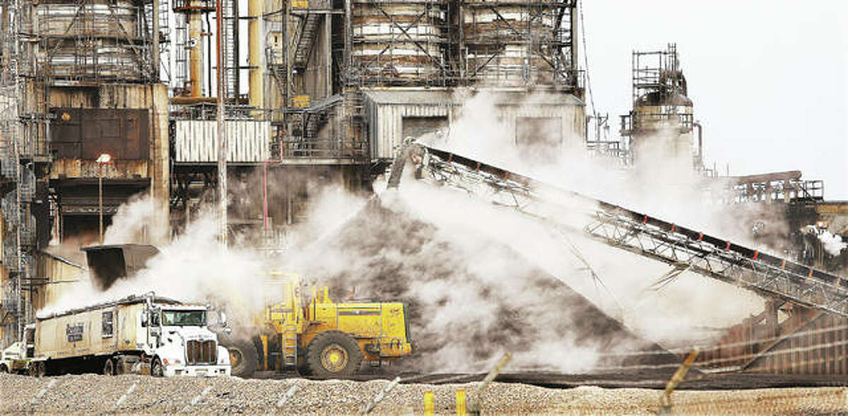 There was a steaming pile of petroleum coke this week next to a cracking unit at the Valero Energy refinery in Hartford. The very high carbon, solid material is sold off and after further processing is often used by the steel and aluminum industries.