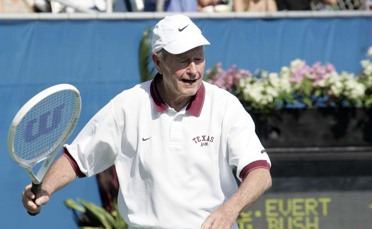 George H.W. Bush Sr during 17th Annual Chris Evert/Raymond James Pro-Celebrity Tennis Classic - November 5, 2006 at Delray Beach Tennis Center in Delray Beach, Florida, United States. (Photo by Jean Baptiste Lacroix/WireImage)