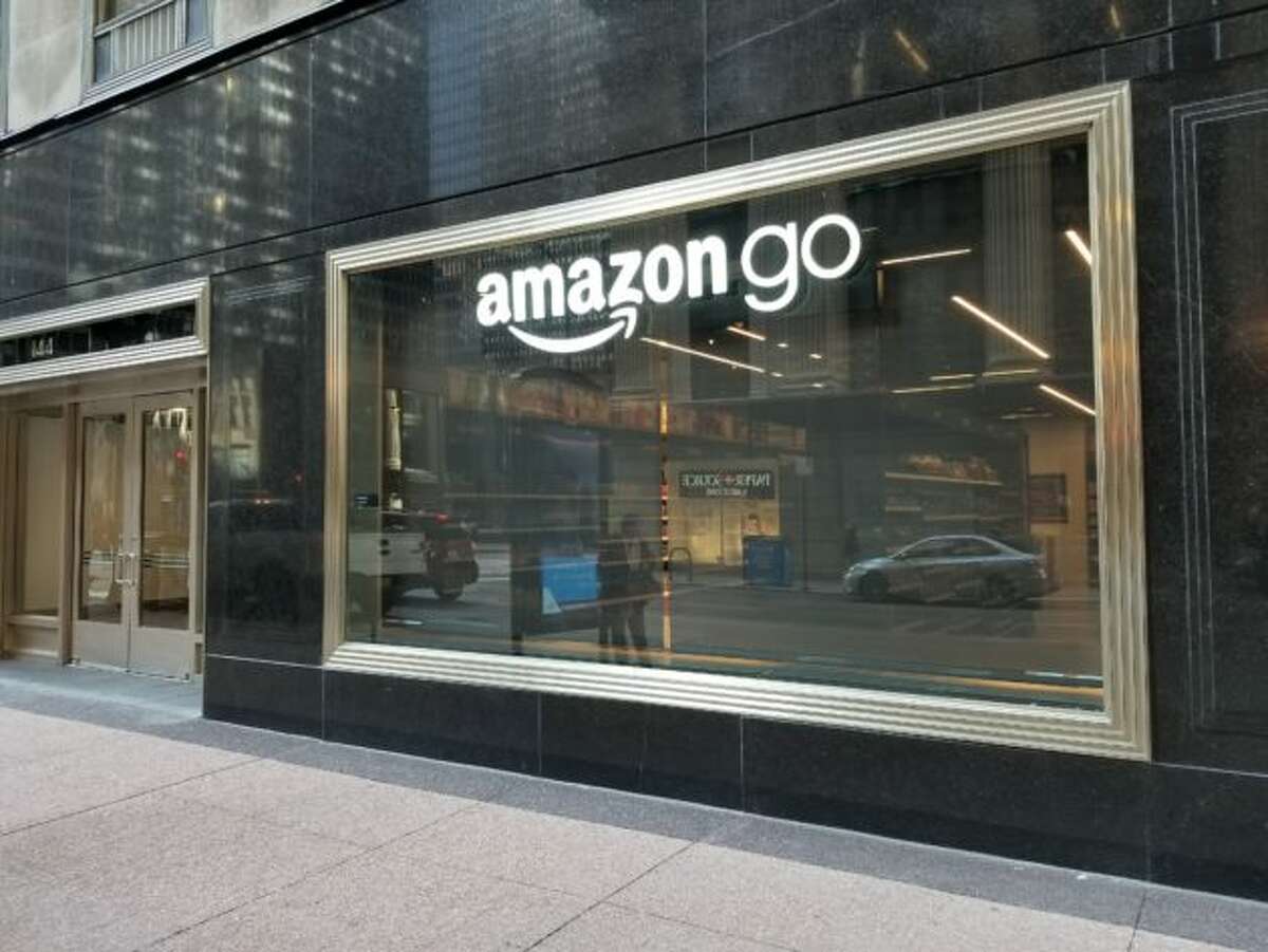 An existing Amazon Go store. (GeekWire Photo / Tim Eillis)