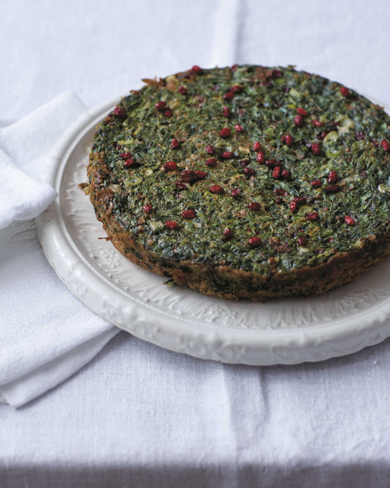 Recipe Sabzi Kuku (Iranian Herb Omelet) from ‘Feast’ by Anissa Helou