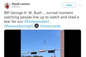 Social media reacts to George H.W. Bush motorcade leaving for D.C.