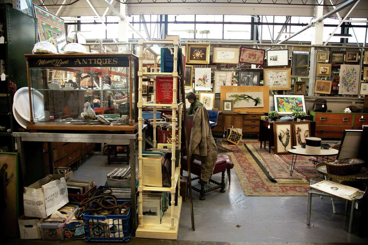 Salvaged factory building houses salvaged pieces at Mongers Market