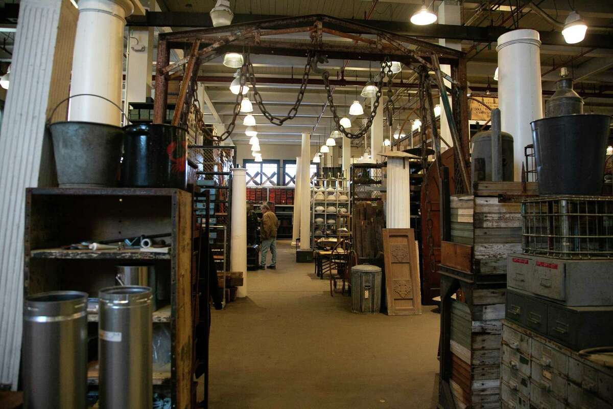 Salvaged factory building houses salvaged pieces at Mongers Market