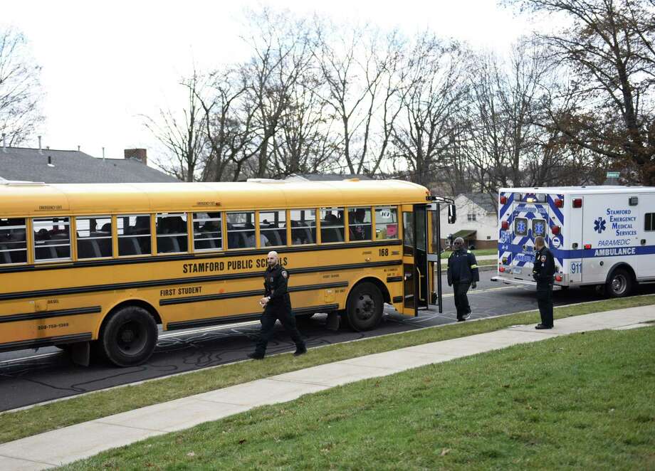 Full Stamford school bus hits ambulance - StamfordAdvocate