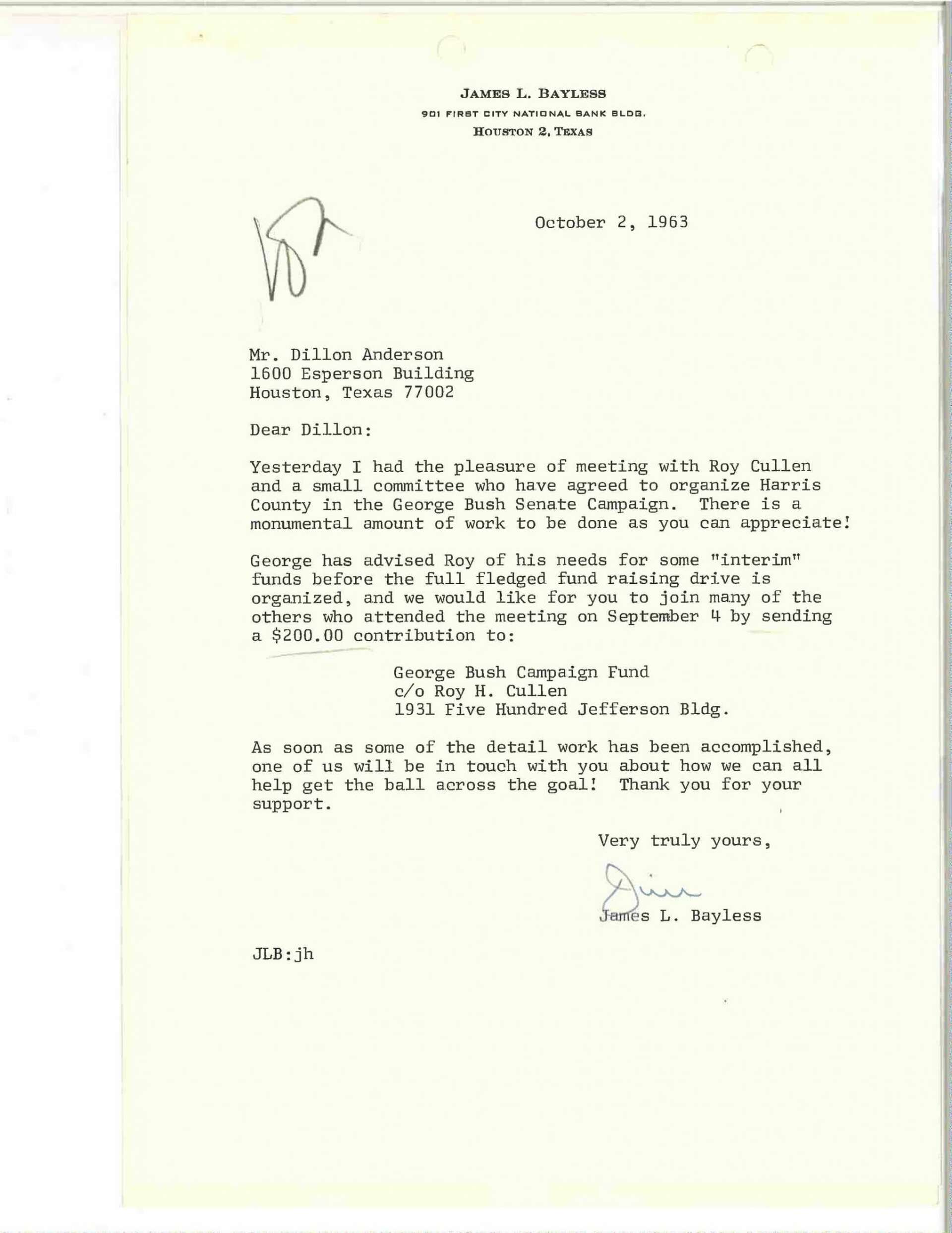 Never-published letters capture Bush the businessman