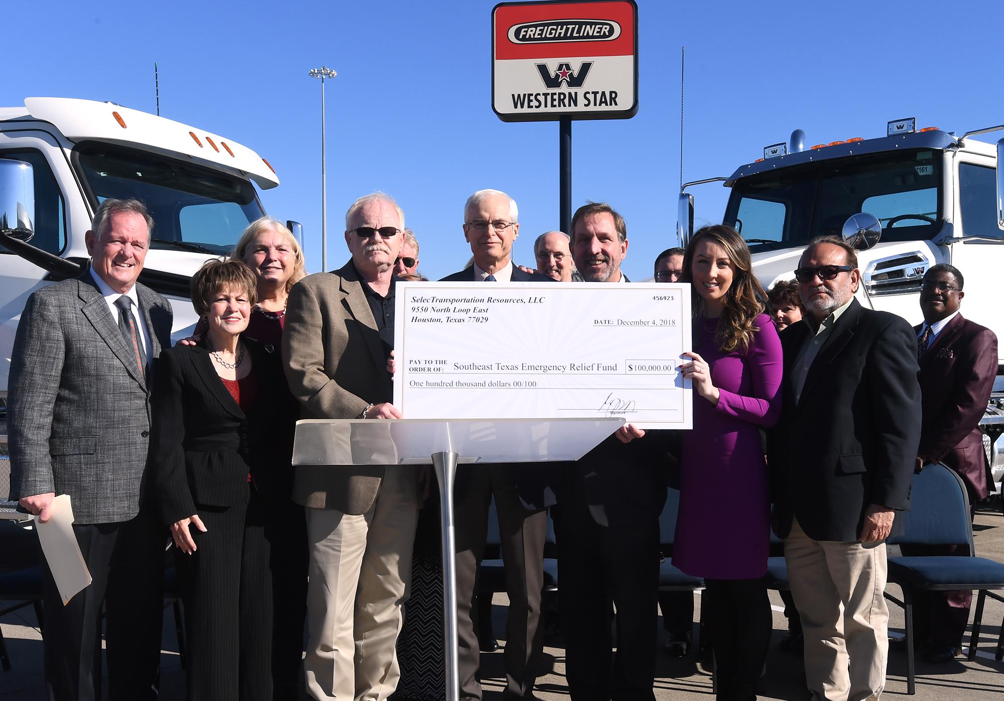 Corporate challenge Freightliner s big Harvey donation could spur