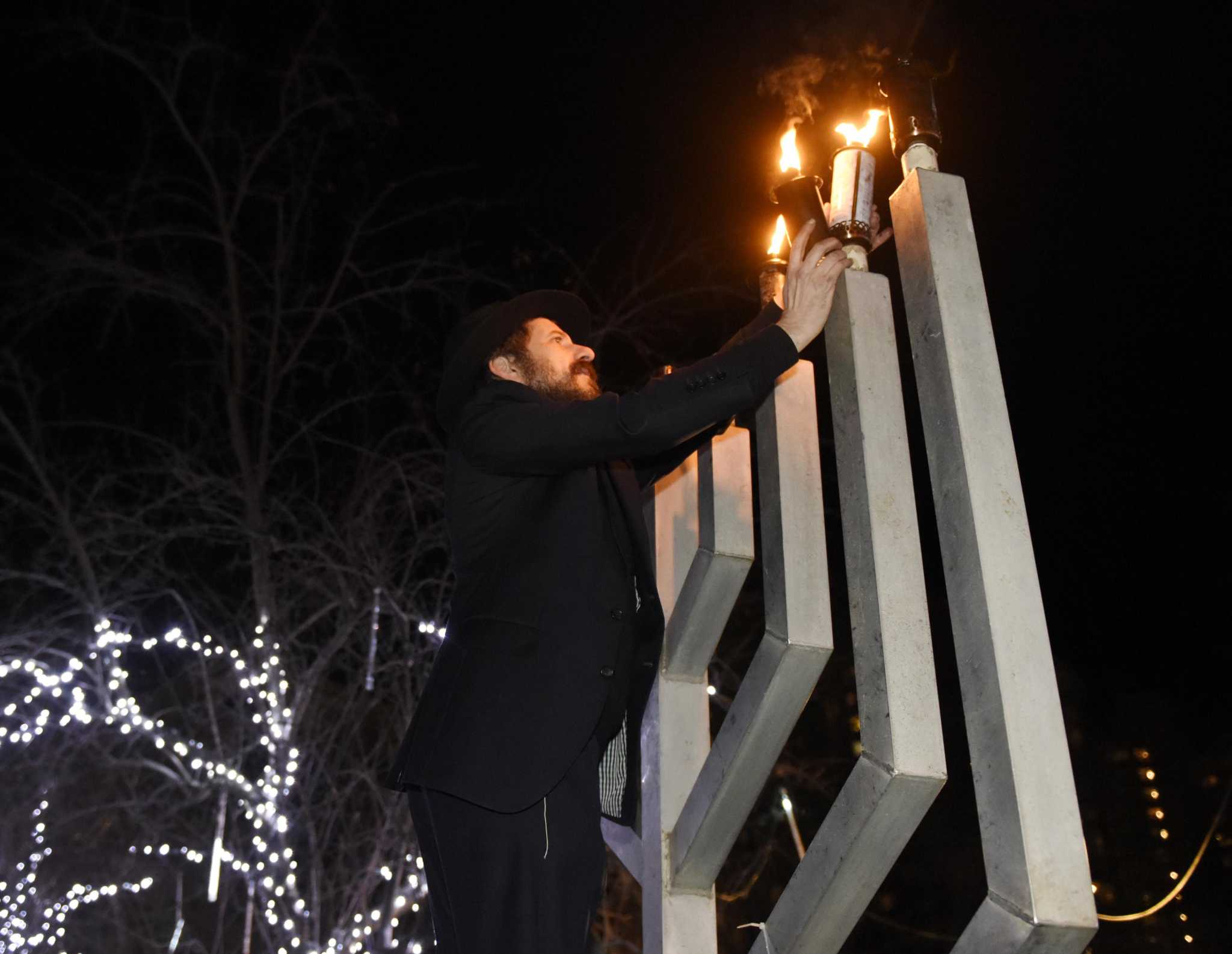 Nearly 70,000 people at So-Fi Stadium witness lighting of menorah