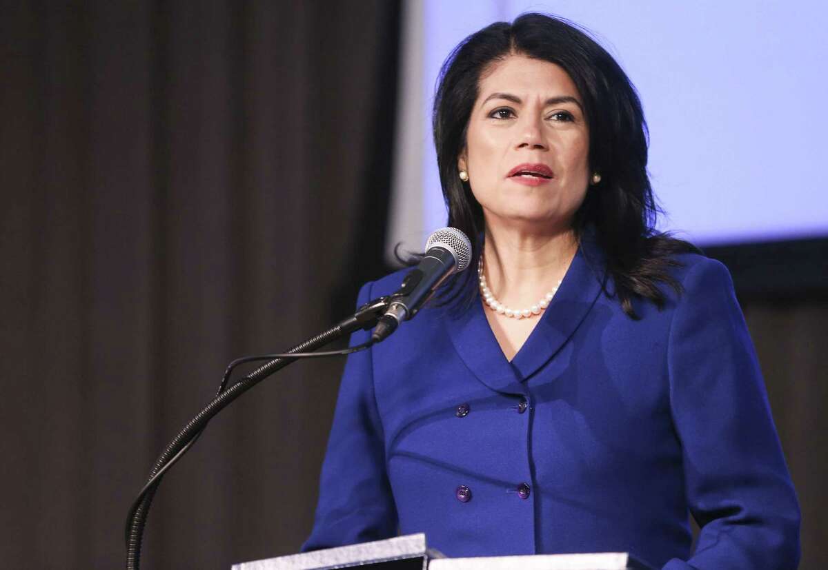 State Rep. Carol Alvarado participates in a debate for the special election for Texas Senate Dist. 6 at University of Houston Downtown on Tuesday, Dec. 4, 2018 in Houston.