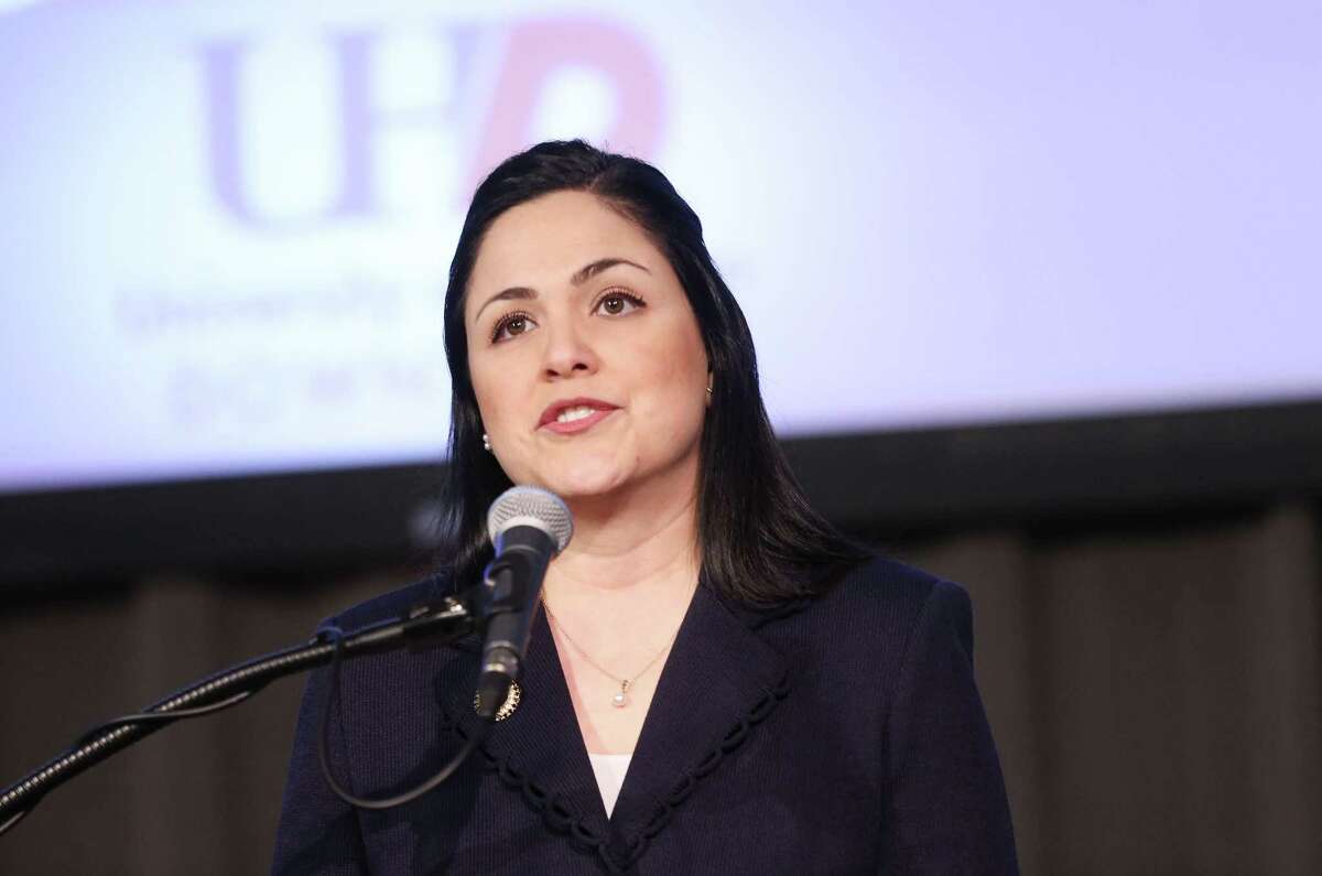 State Rep. Ana Hernandez, participates in a debate for the special election for Texas Senate Dist. 6 at University of Houston Downtown on Tuesday, Dec. 4, 2018 in Houston.
