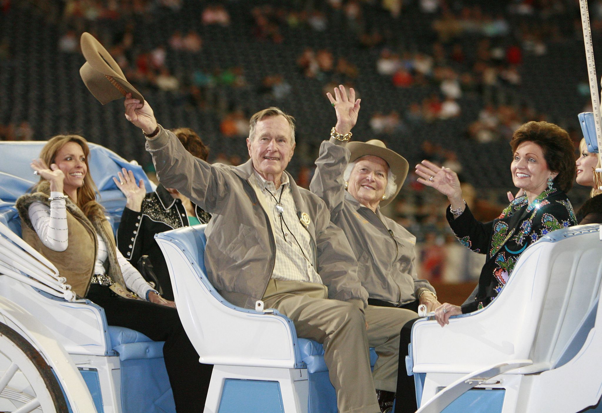 For decades, George H.W. Bush saluted crowds at the Houston Livestock ...