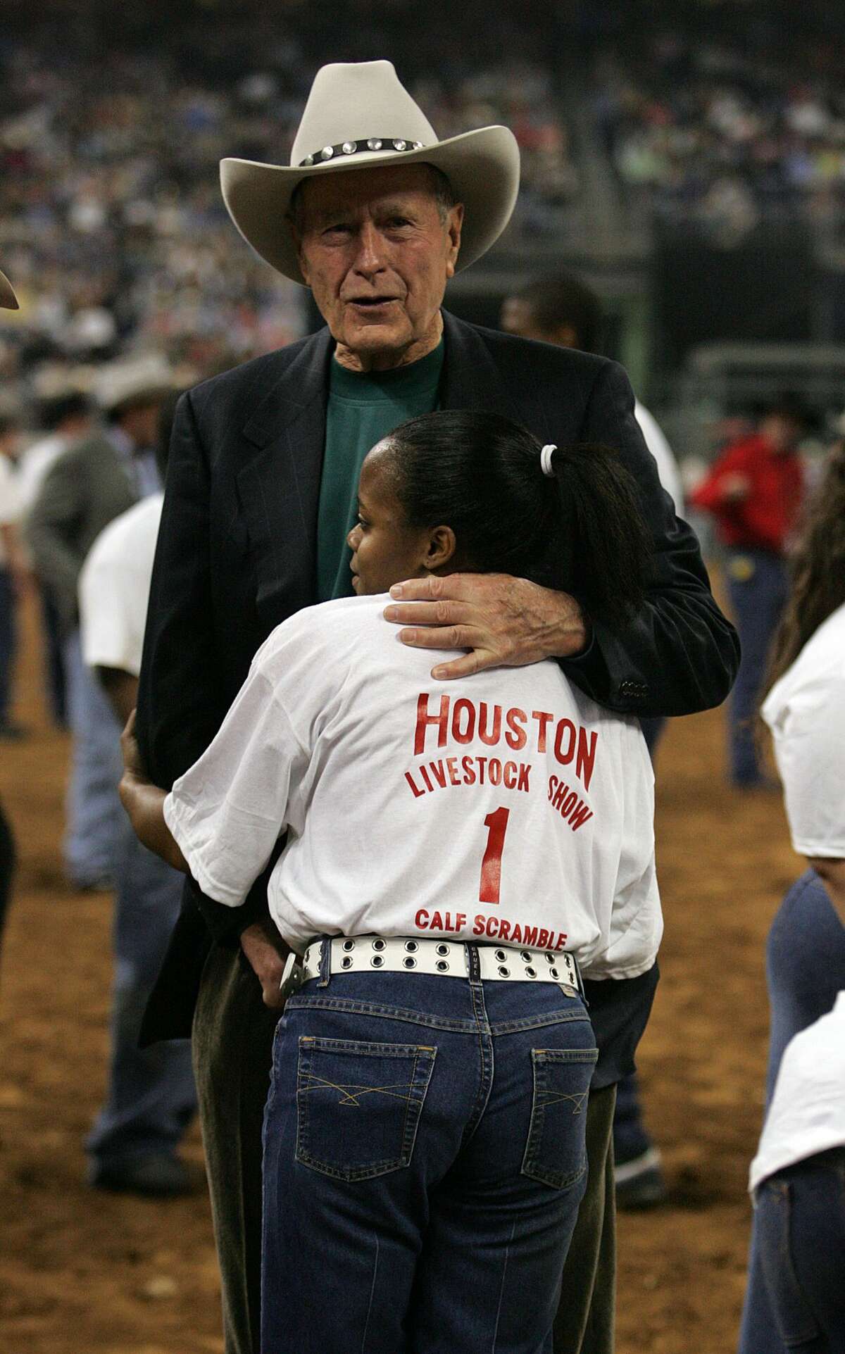 For decades, George H.W. Bush saluted crowds at the Houston Livestock ...