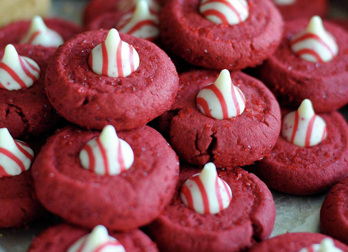 Red Velvet Candy Cane Cookies