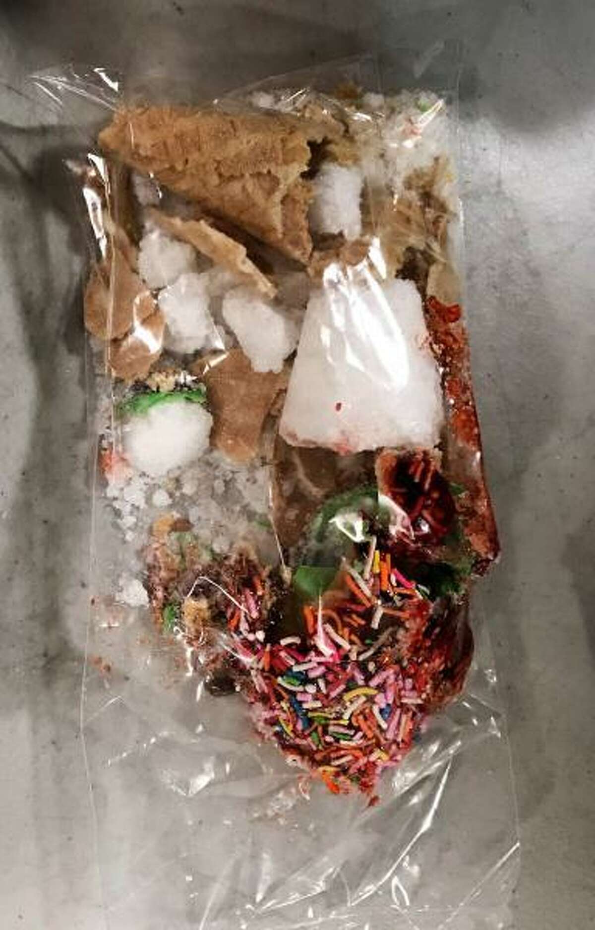 PHOTOS: Drug busts at the Texas-Mexico border  U.S. Customs and Border Protection officers seized 11.7 pounds of meth found tucked inside candy waffle cones last week at a Houston airport.  >>>See more large drug busts at the border 